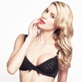 Stockist pleasurements photographs shoelace plunge bra in black